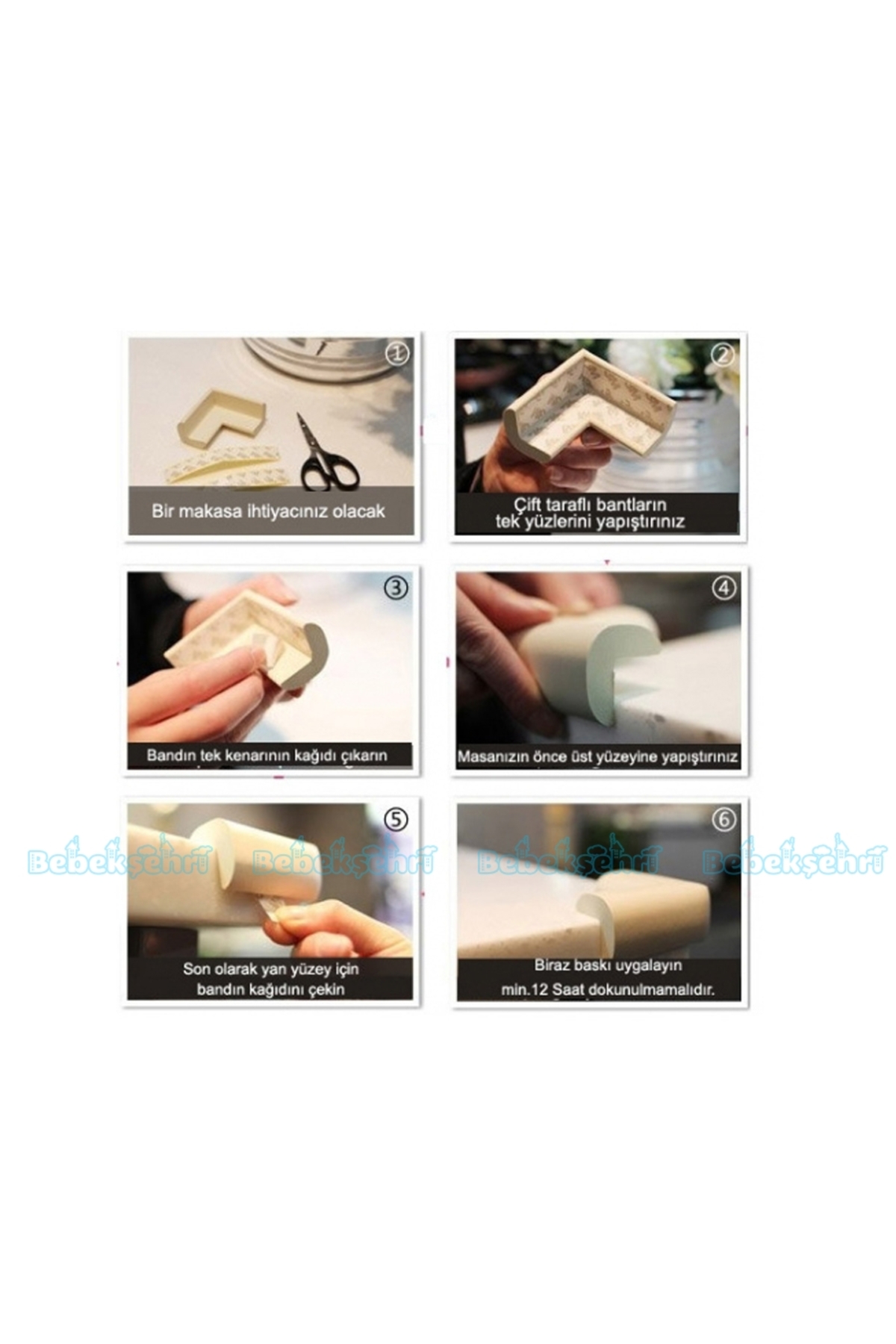 Evokids Kauçuk Köşe Koruyucu 4lü (Krem) fotoğrafı 5 (önizleme)