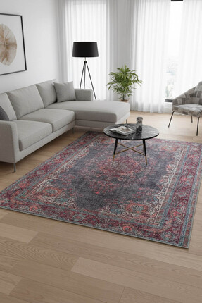 ARTLOOP Blues Vintage Desenli Dokuma Taban Dekoratif Renkli Halı AL 93