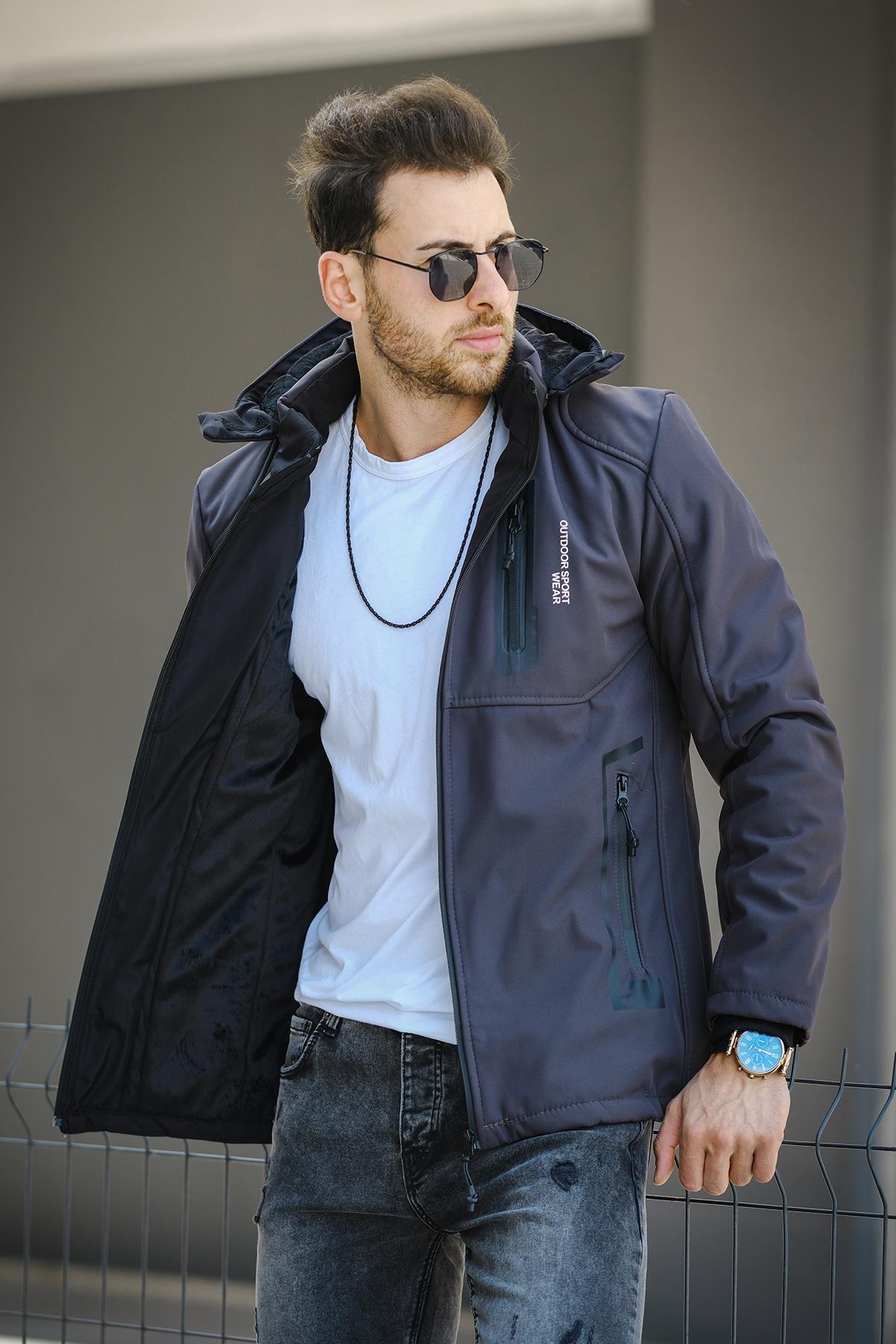 اوکسیت کاپشن اسکی کوهنوردی و کمپینگ مردانه Majuro Outdoor ضد آب، ضد باد، پر شده با خز Softshell