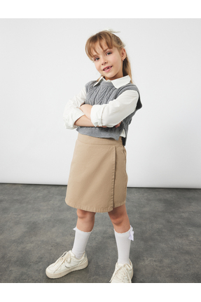 Koton Pamuklu Gabardin Şort Etek