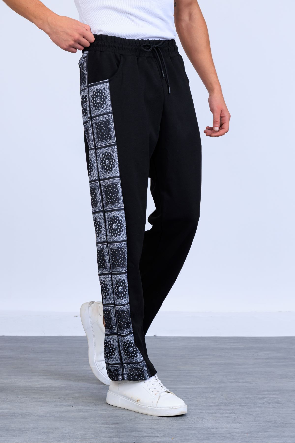 KHAYN  DİJİTAL ETNİC DESEN BOL EŞOFMAN ALTI H1029E - Görsel 6