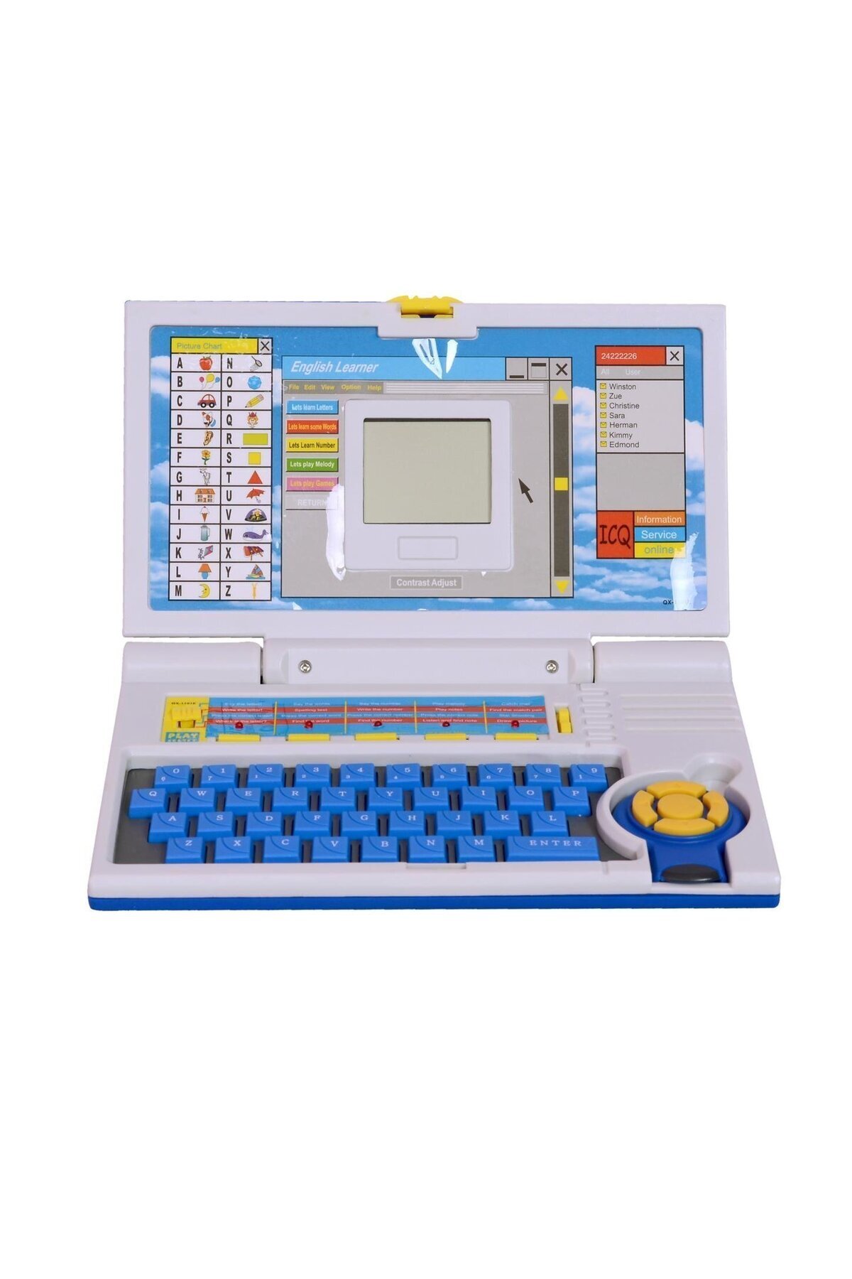 لپ‌تاپ آموزشی انگلیسی برای کودکان با کنترل ماوس