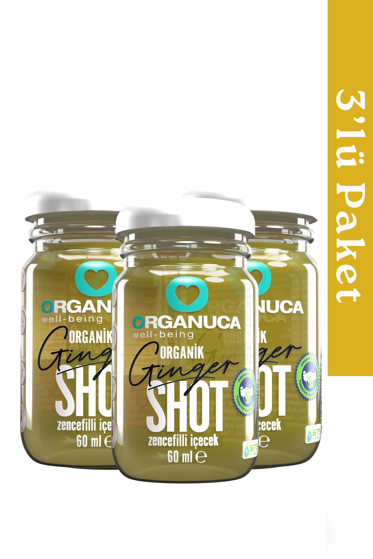 Organuca Organik Ginger Shot 3'lü Paket - Fiyatı, Yorumları