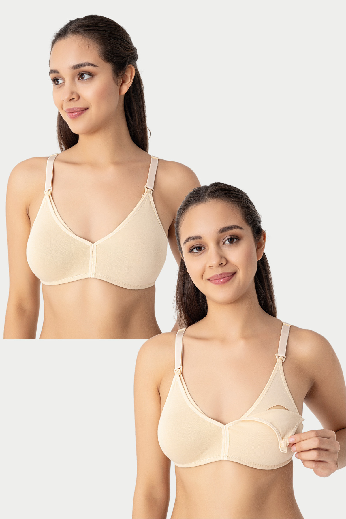 Arma Yıldız 2'li Paket Ten Emzirme Sütyeni Pamuklu Likralı