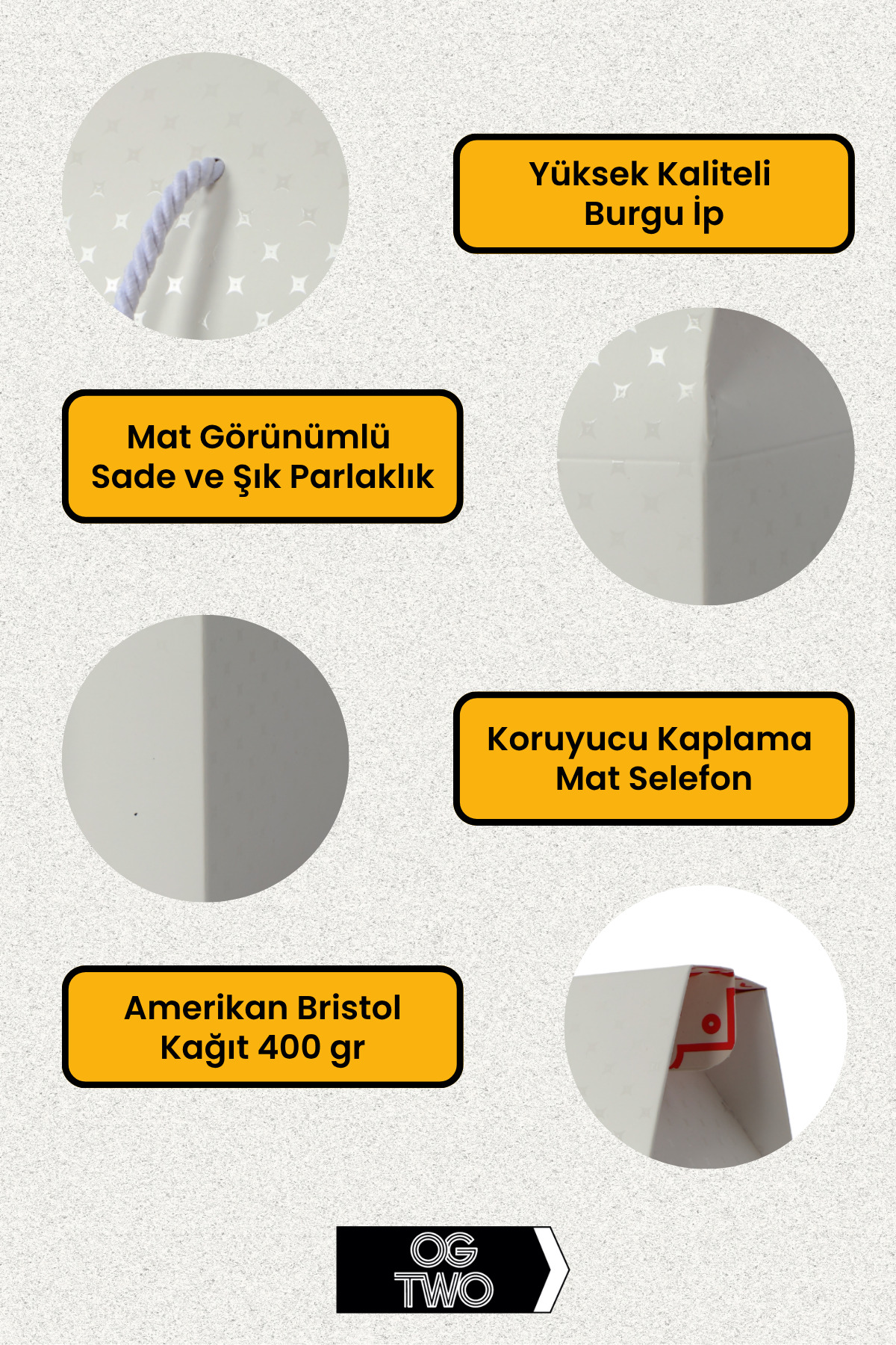 OGTWO Premium Konsept Tasarım Hediye Kutusu Çanta Boş Karton Hediye Paketi Hediyelik Beyaz - 24x14x20cm fotoğrafı 6 (önizleme)