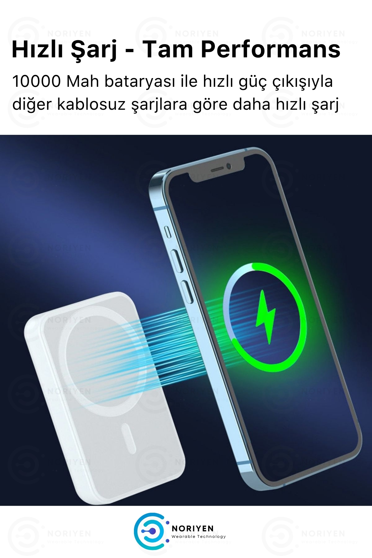 Yeni Nesil Magsafe Battery Pack iPhone Tam Uyumlu Powerbank Kablosuz Wireless Batarya Şarj Aleti