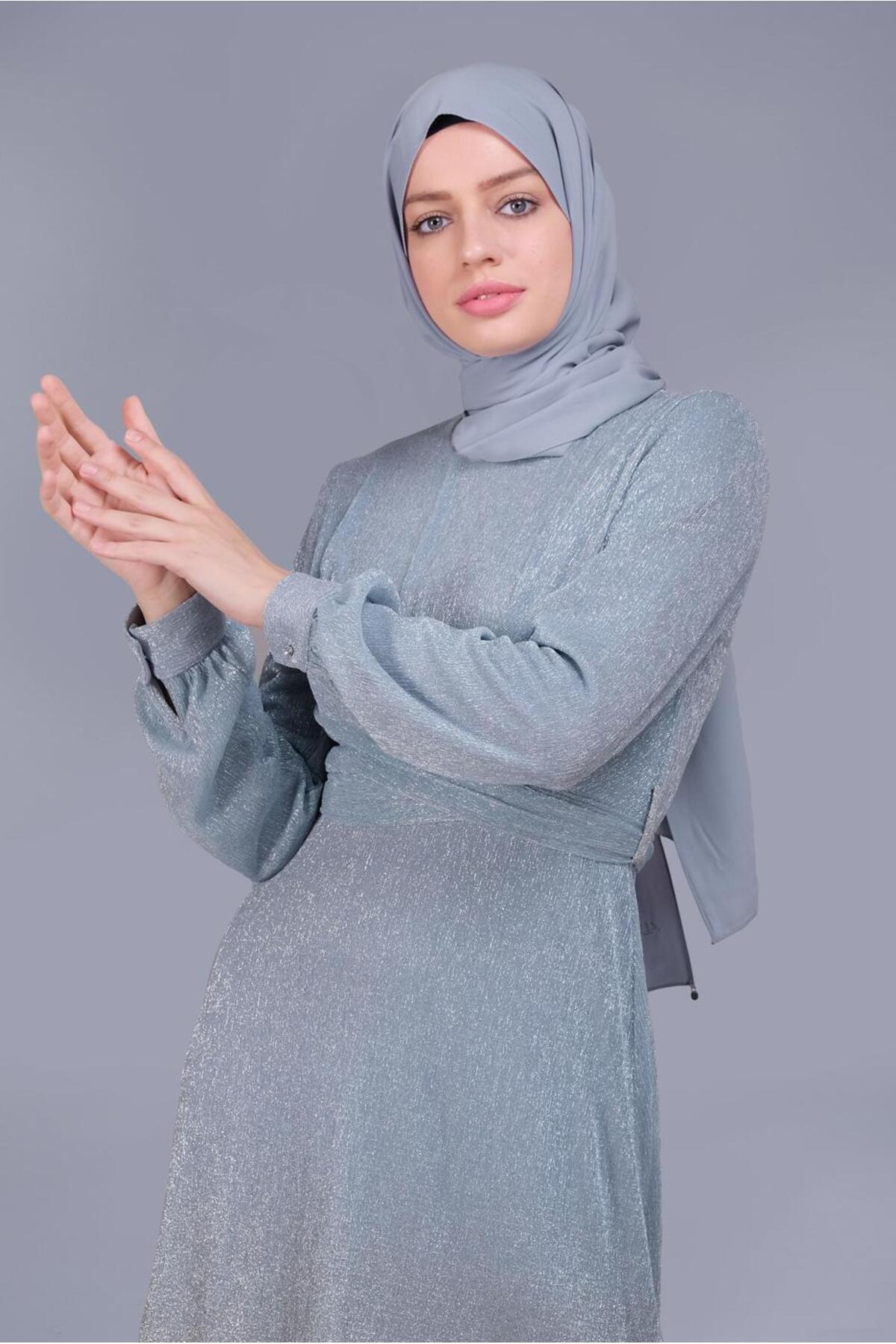 آلوینا لباس مجلسی کمربنددار چاپ شده با فویل ۴۰۸۳۰ آلوینا لباس مجلسی کمربنددار چاپ شده با فویل ۴۰۸۳۰