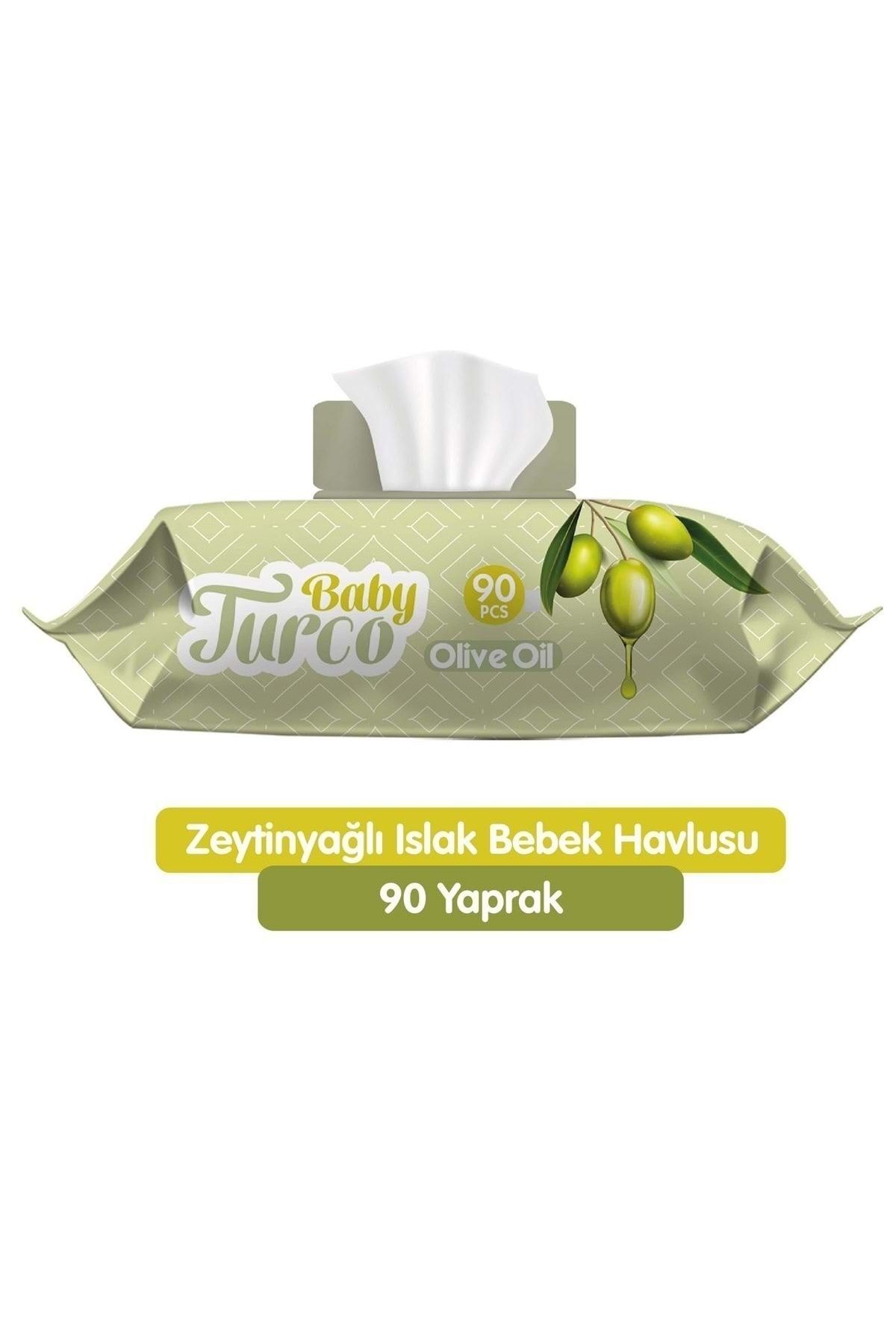 Baby Turco Islak Havlu Mendil 90 Yaprak Zeytinyağlı 12 Li Set 1080 Yaprak fotoğrafı 3 (önizleme)