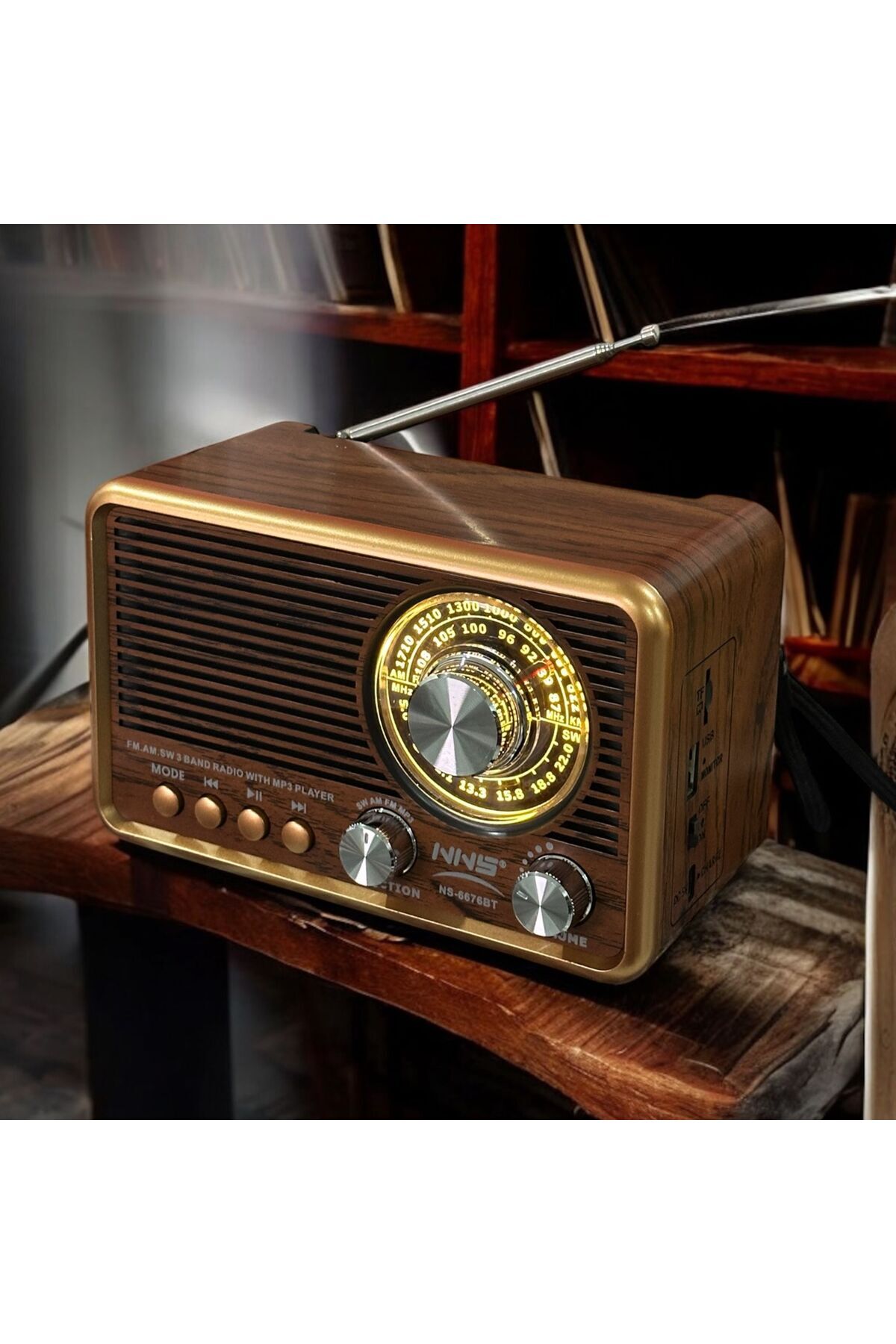 Dexxony Dx-18 Retro & Vintage Nostaljik Radyo Bluetootlu Fenerli Mini Kibar Fm Radyo (Videolu Ürün)