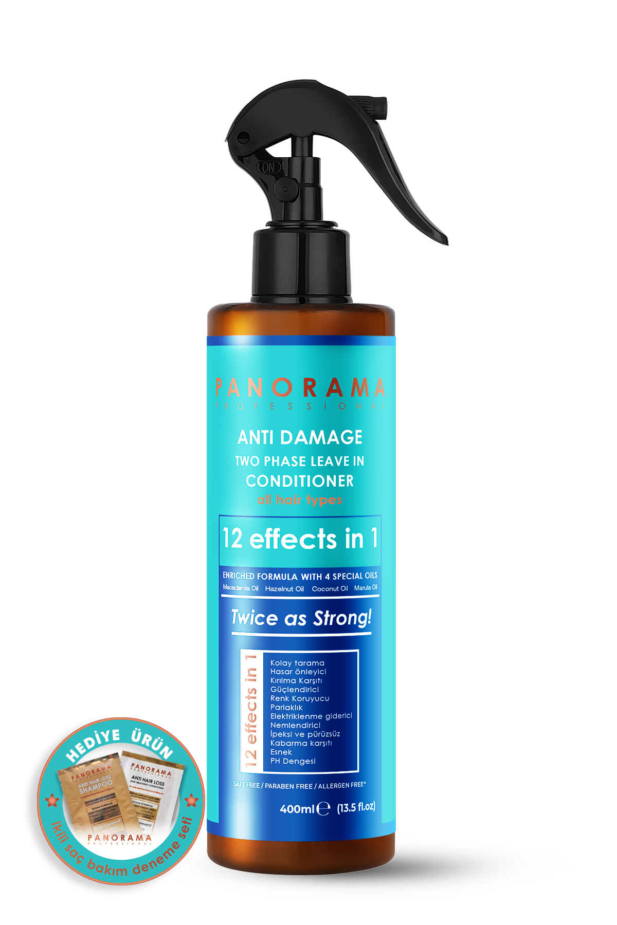 PANORAMA PROFESSIONAL Anti Damage Kuru Saçlar İçin Bakım Kremi 400ml Macademia&hazelnut&coconut&marula Yağı Içeren Besleyici Formül — PP20231219