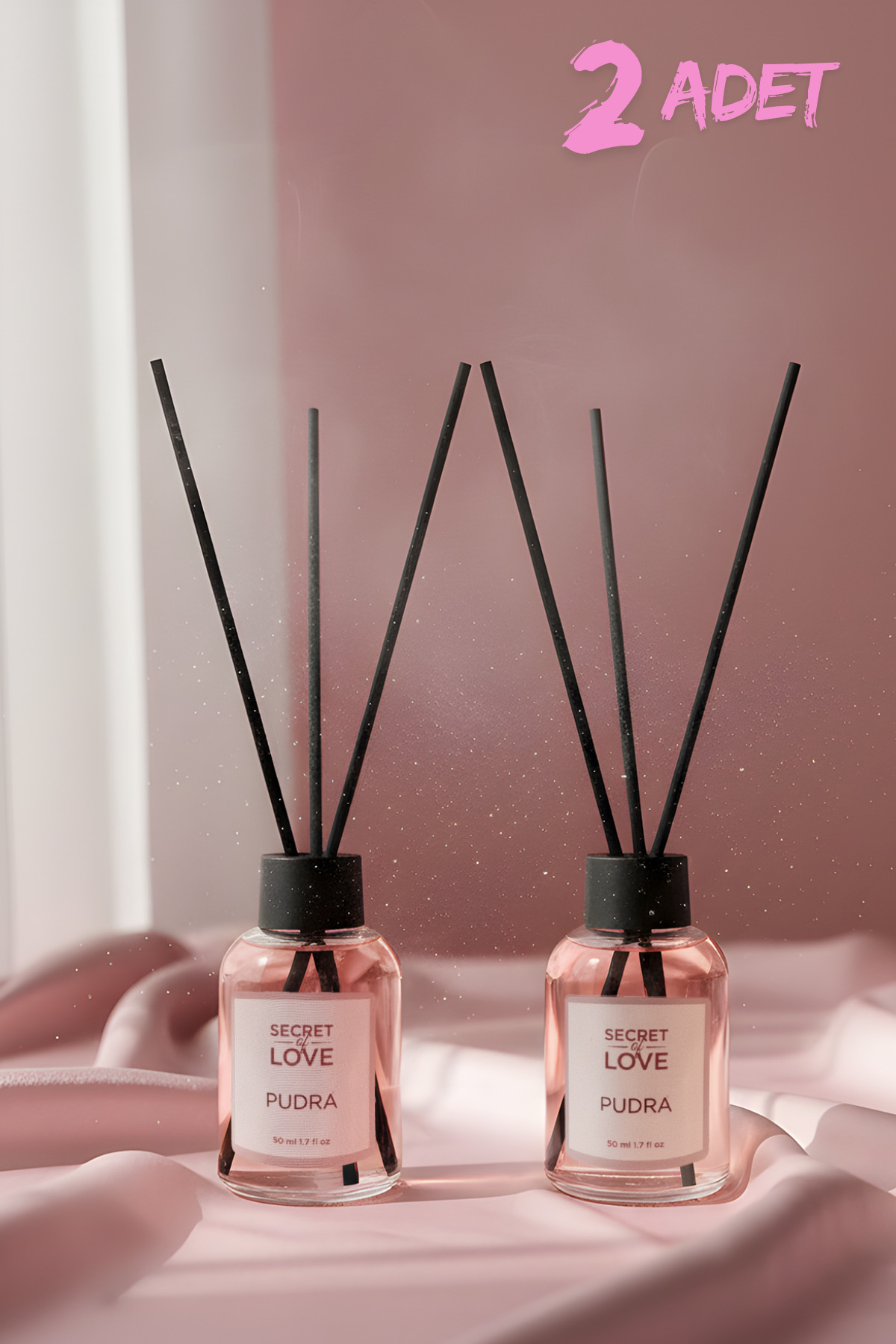 SECRET OF LOVE 2 Lİ ODA KOKUSU ÇUBUKLU PUDRA  50 ML