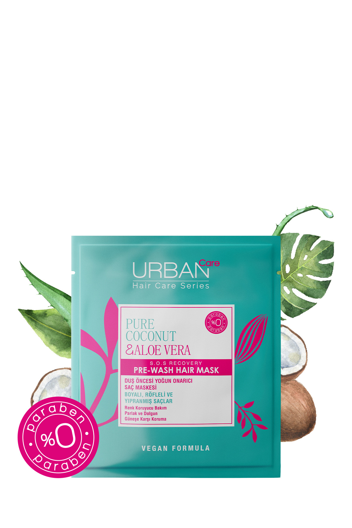 Saç Maskesi 50 Ml Sachet Pure Coconut ve Aloe Vera*24 — URC5496 — تصویر 3 از 7