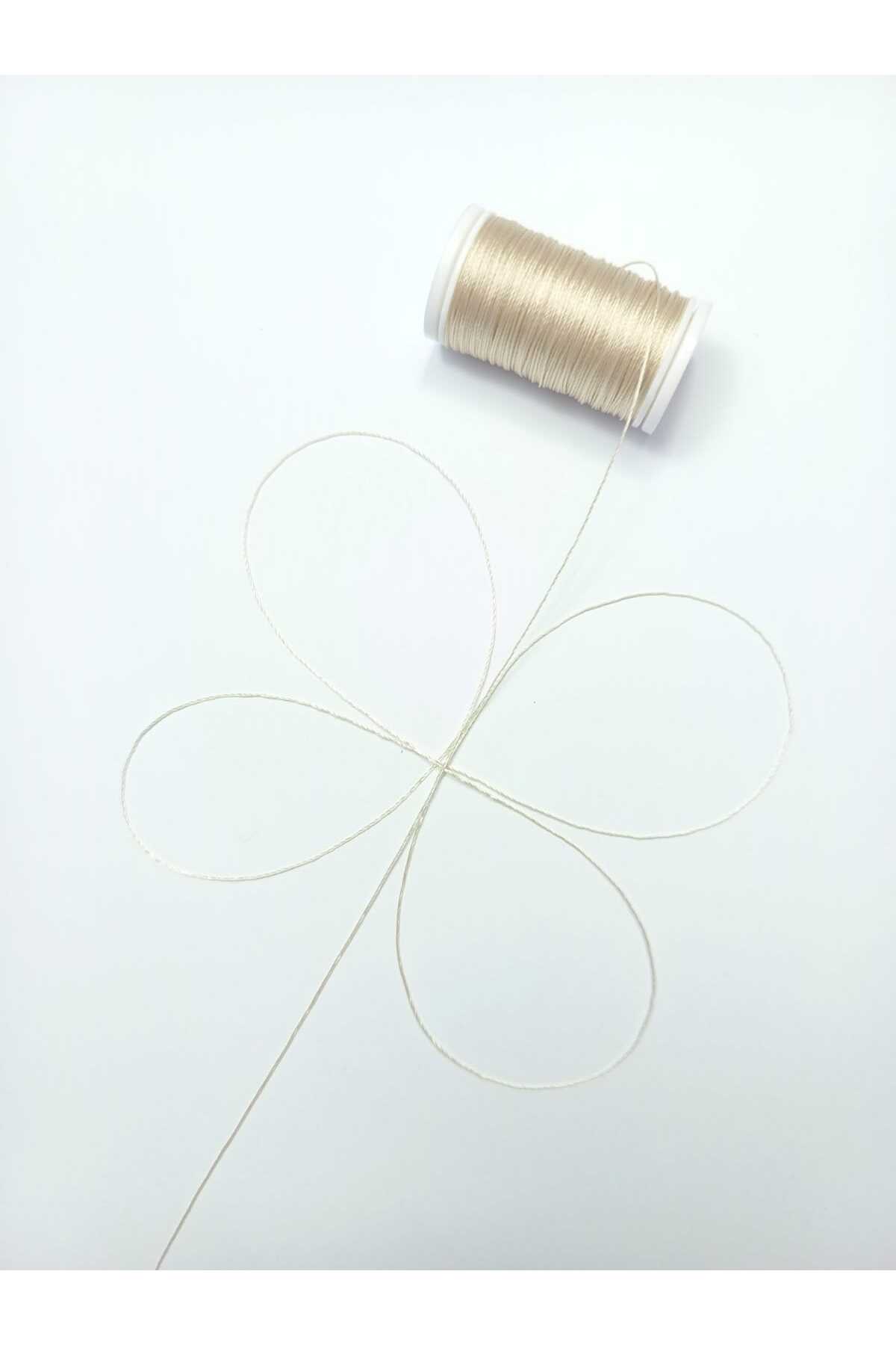 40 Metre Krem Renk 0.4 Mm Tesbih İpi