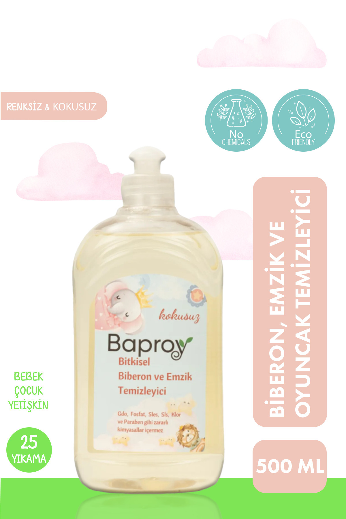 Baproy Baby Bitkisel Biberon Emzik Temizleyicisi 500 Ml