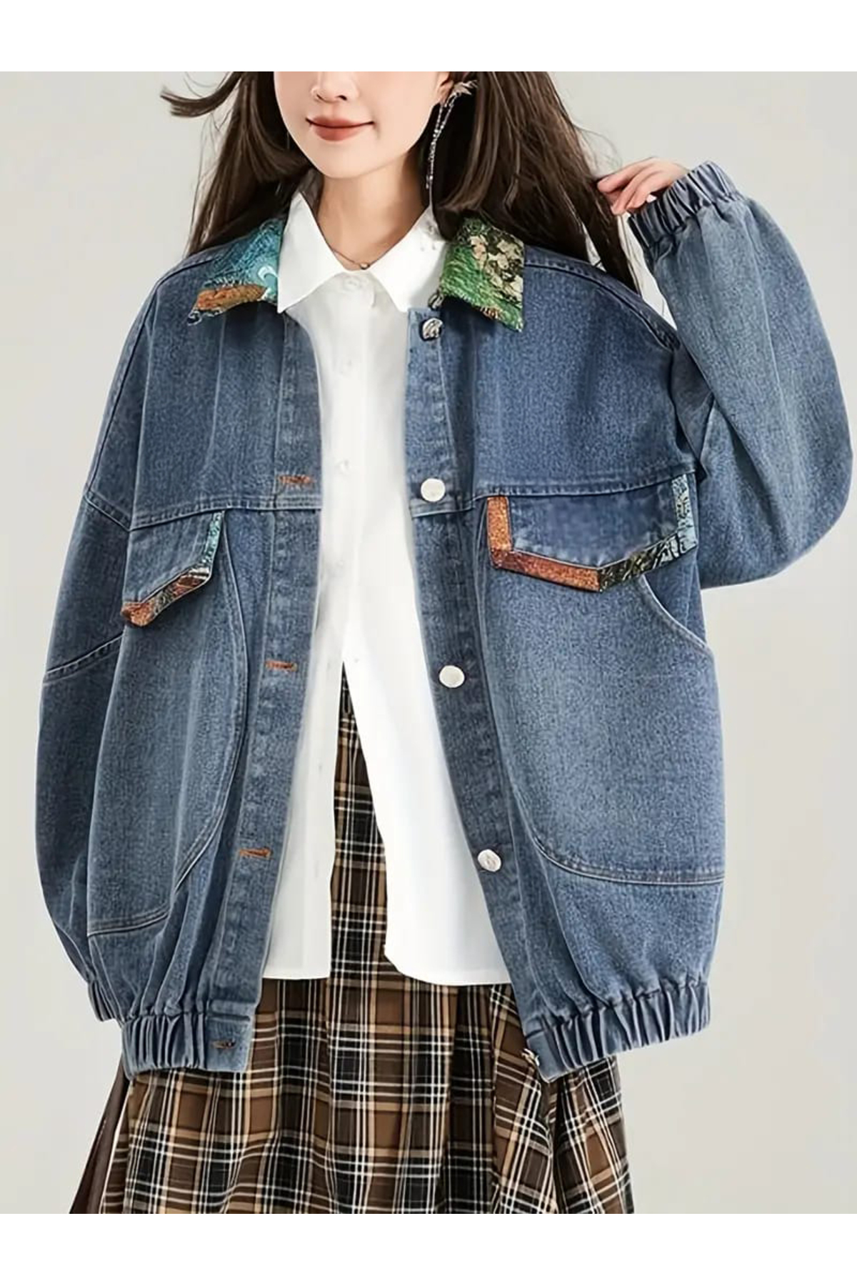 Semesia  Oversize Denim Ceket - Görsel 6