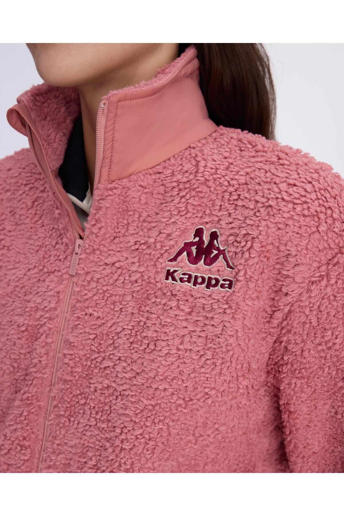 Kappa Logo Felax Tur Kadın Gül Kurusu Comfort Sherpa Mont görsel 2