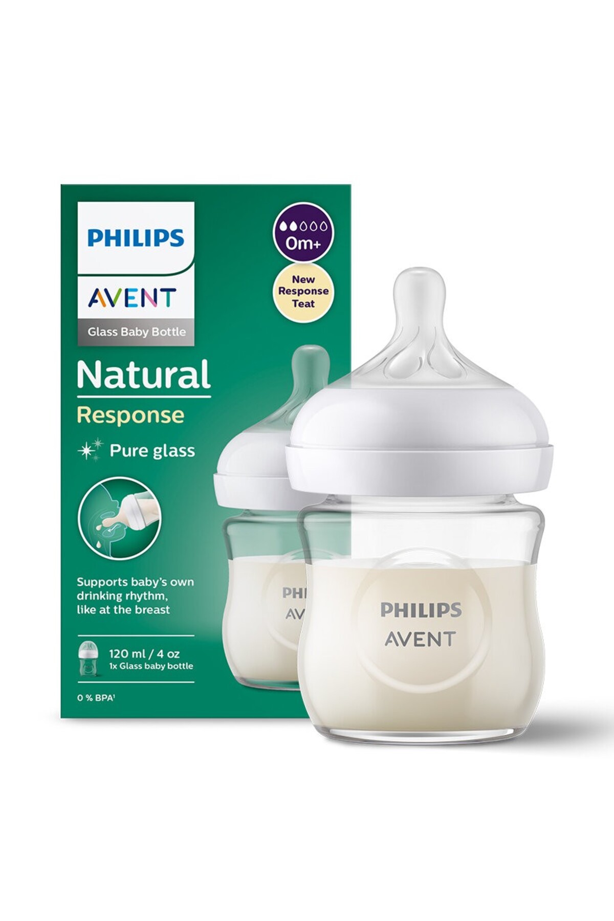 Philips Avent Philips Avent Natural Response Cam Biberon 0 Ay+120ml SCY930/01 fotoğrafı 2 (önizleme)