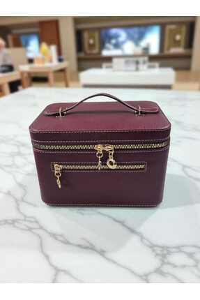 Gold Box Kozmetik Makyaj Çantası Aynalı Seyahat Seti Makyaj Aksesuarları Düze...