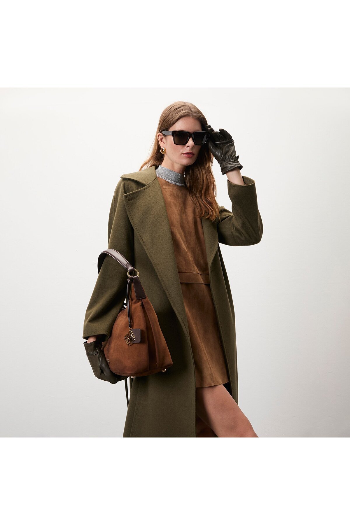 Desa  Stefania Yeşil Kadın Trençkot - Görsel 4