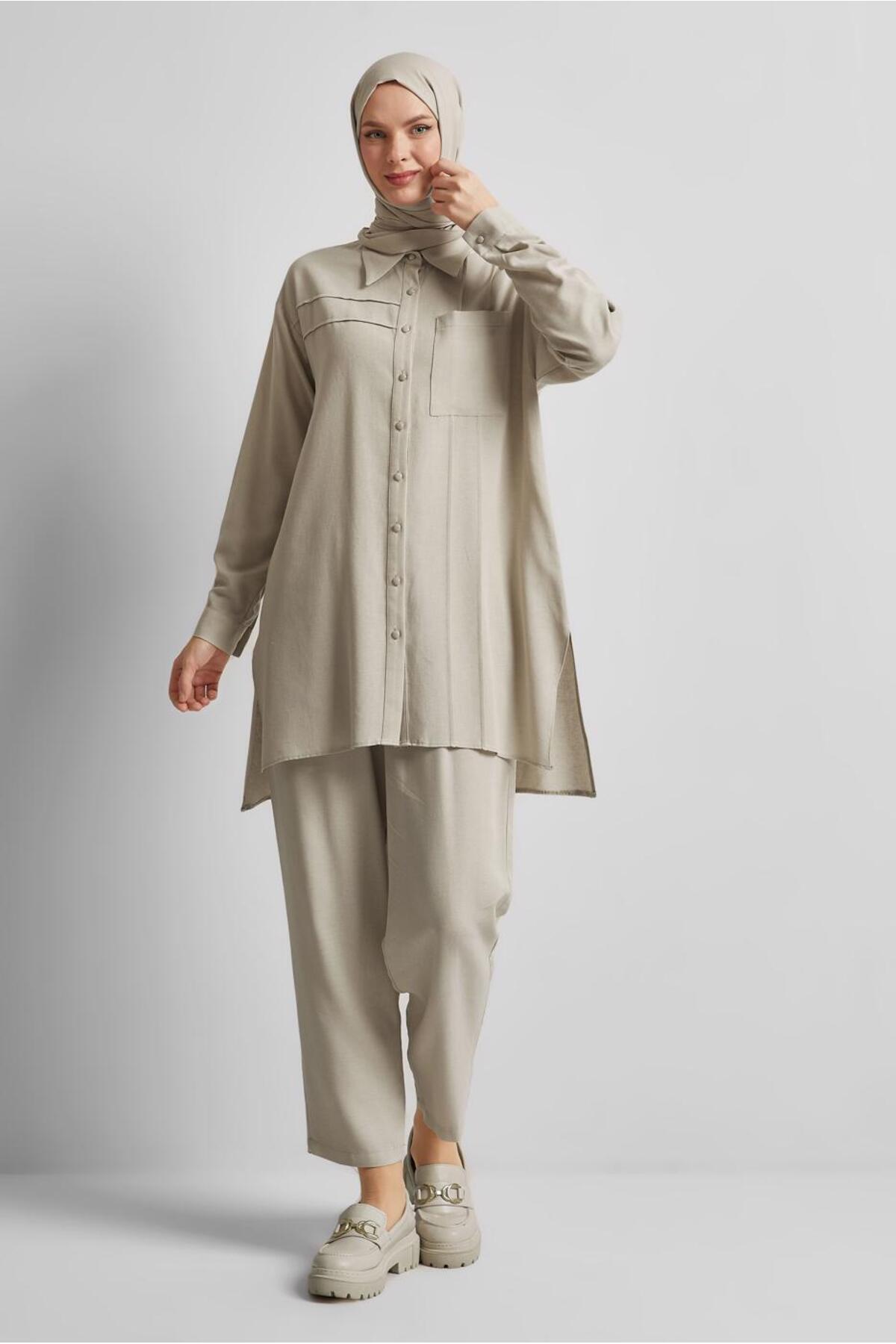 آلوینا کت و شلوار کتان ویسکوز ۴۵۶۱۳