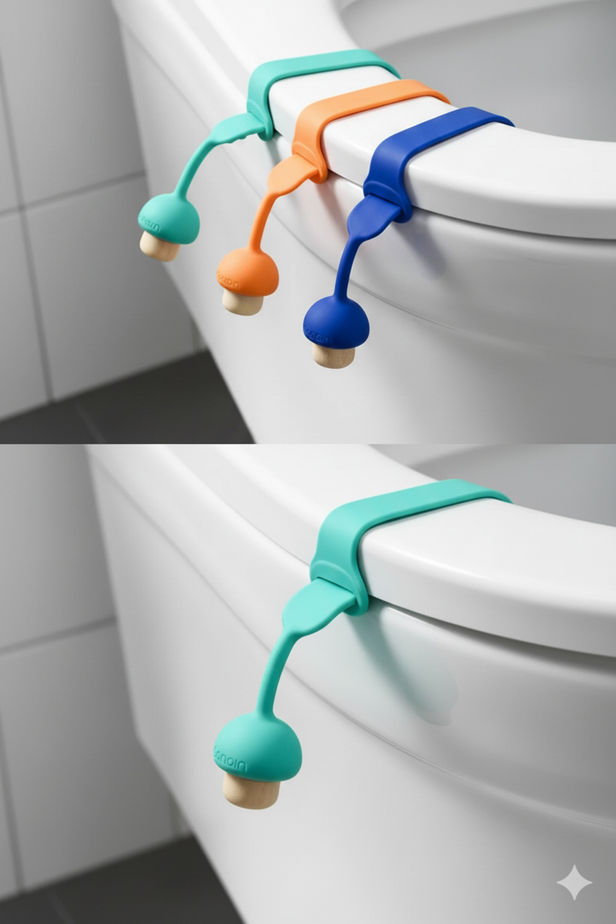 THREESTEP Pratik Mantar Tasarımlı Hijyenik Klozet Kaldırma Aparatı | Hijyenik Klozet Kapağı Tutucu - 1 Adet