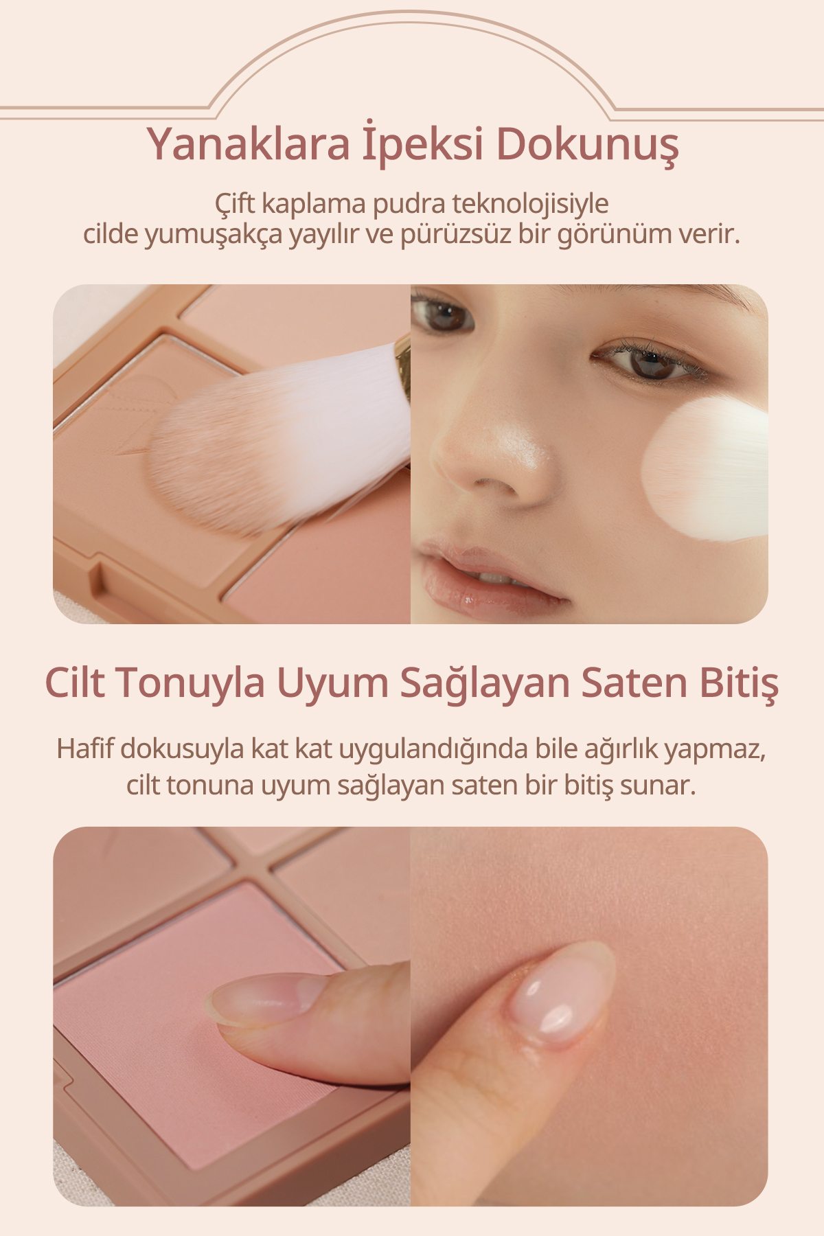 Karıştırılabilir Renk Tonlarına Sahip 4’lü Allık Paleti Blending Mood Cheek (#10 Muted Nuts) — قهوه‌ای 111649 — تصویر 4 از 9