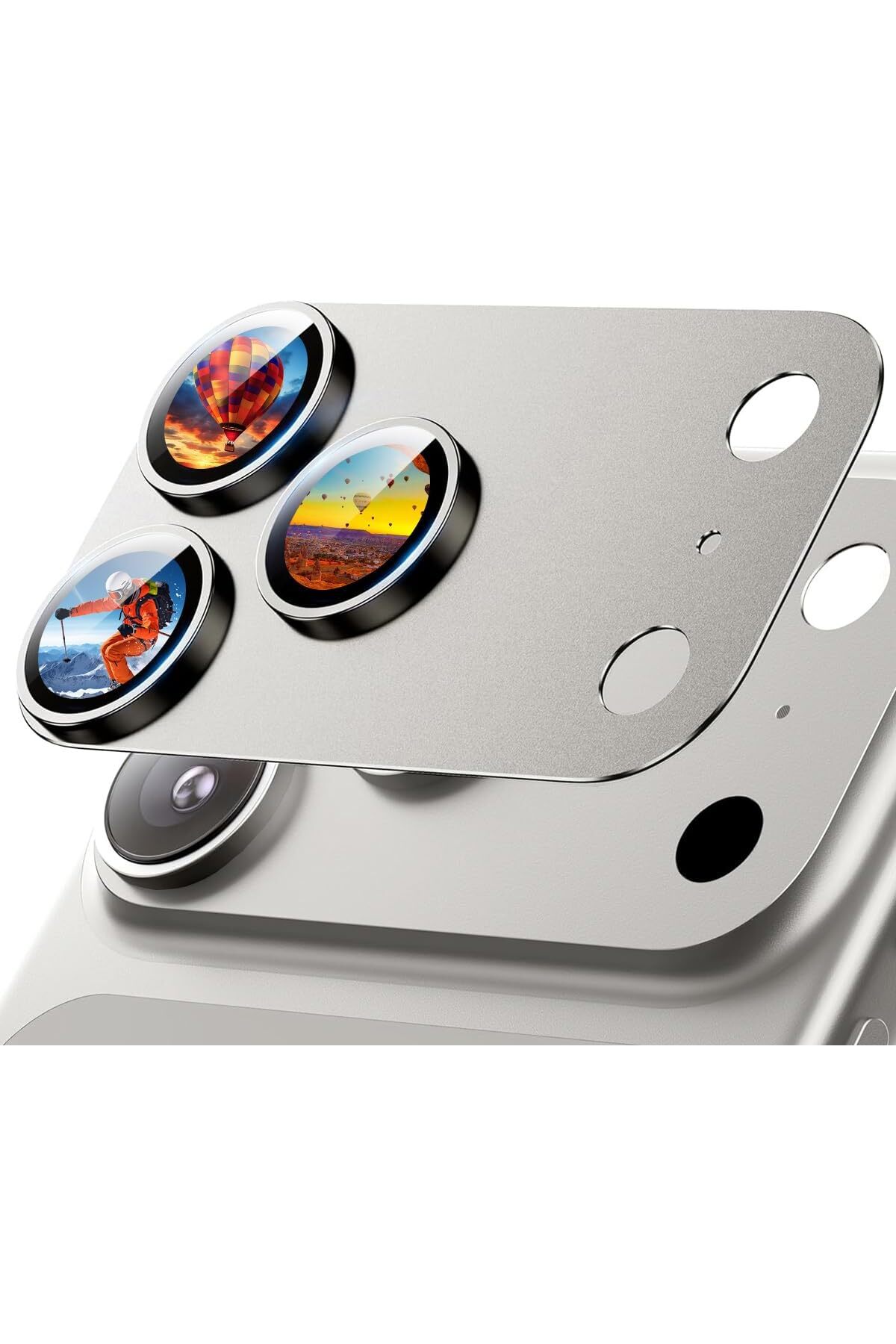 iPhone 17 Pro Max Compatible Camera Protective Lens Metal Tempered Glass Camera Surround Full Protection