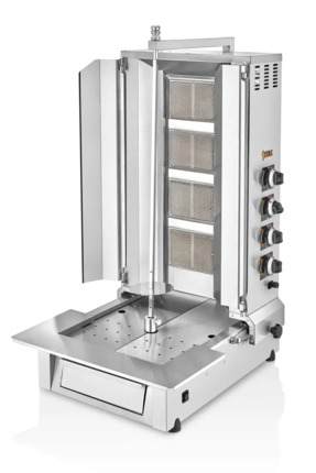 BEM 4 Radyanlı Alttan Motorlu Doğalgazlı & Tüplü Döner Makinesi Ocağı