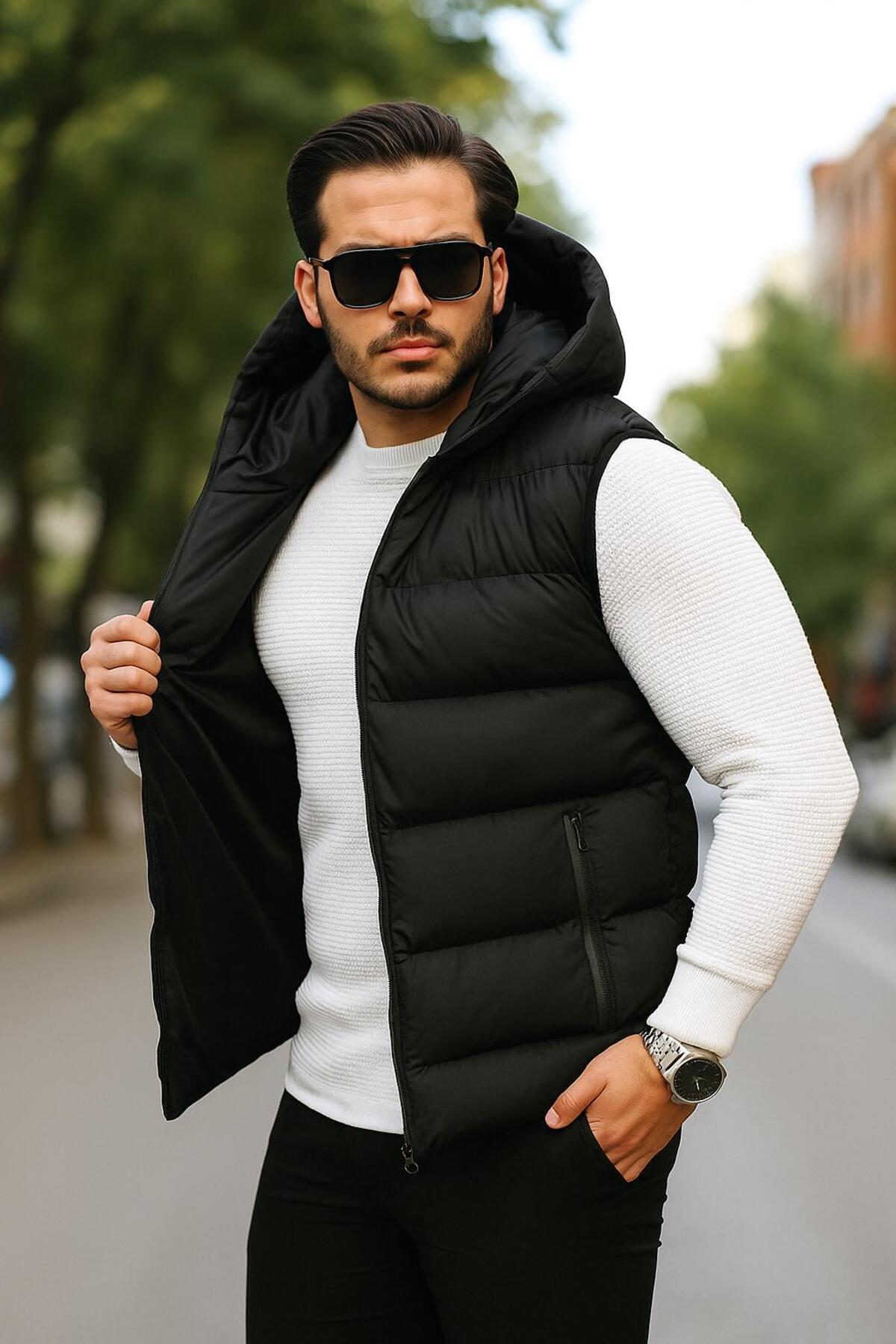 Last fashion Νέα σεζόν αδιάβροχο φουσκωτό γιλέκο με κουκούλα