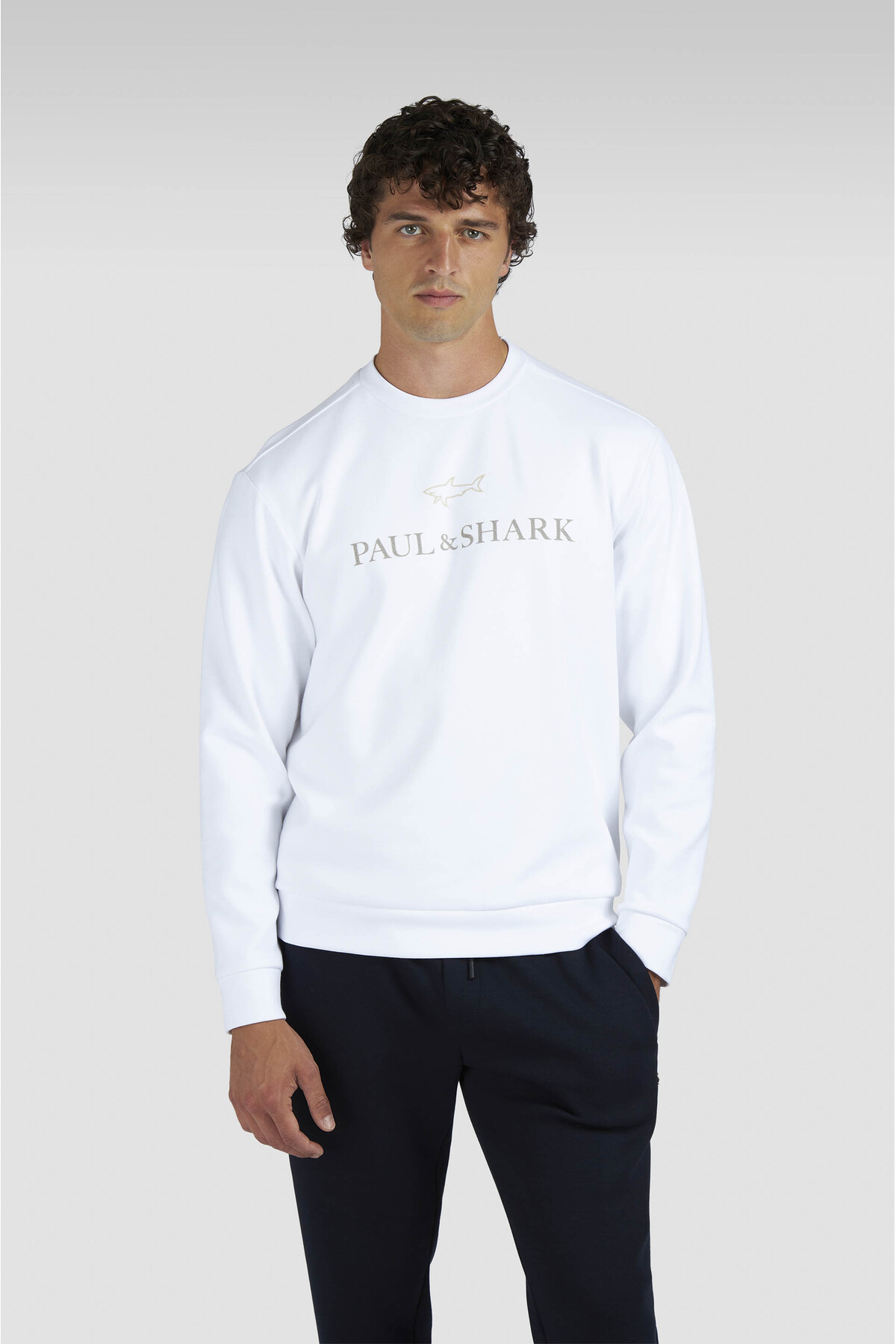 پال اند شارک سویشرت آستین بلند مردانه طرح لوگو دوزی شده معمولی، کد 15311845-965