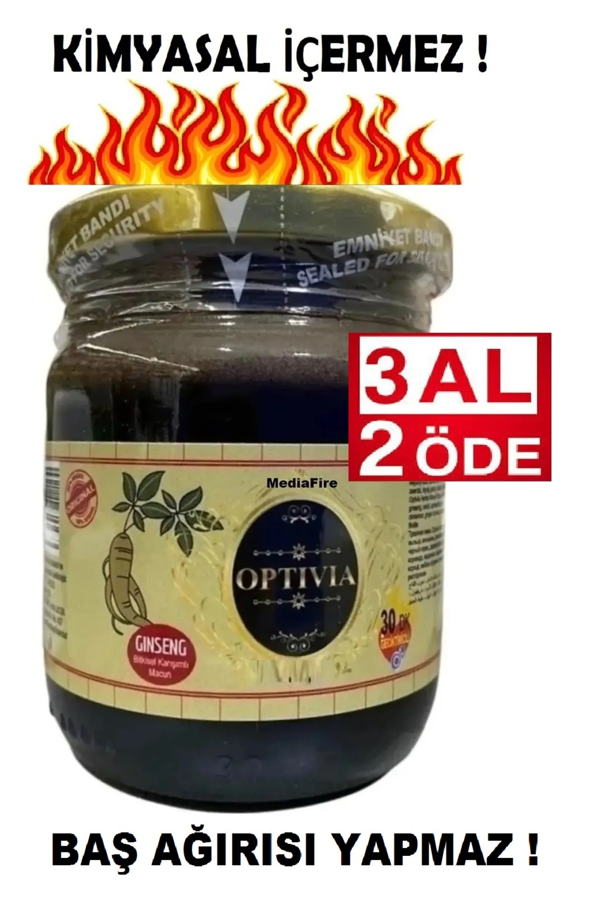 Herşeyi Kolay Ginsengli Macun 240gr Optiviam Optivianız Bitkisel Atom Macun Macunu