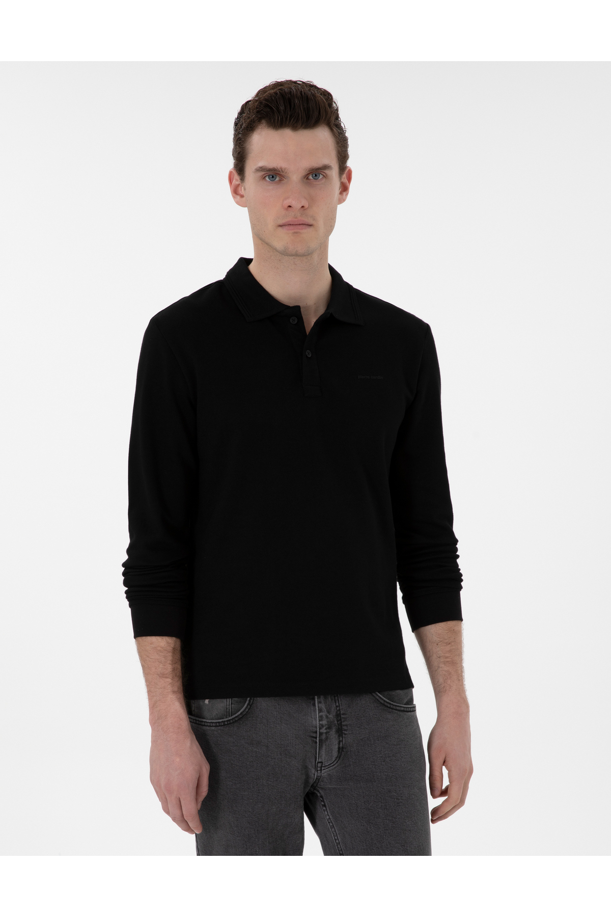 سویشرت مشکی اسلیم فیت ۵۰۳۱۳۲۱۷-VR046 پیر کاردین سویشرت Pierre Cardin