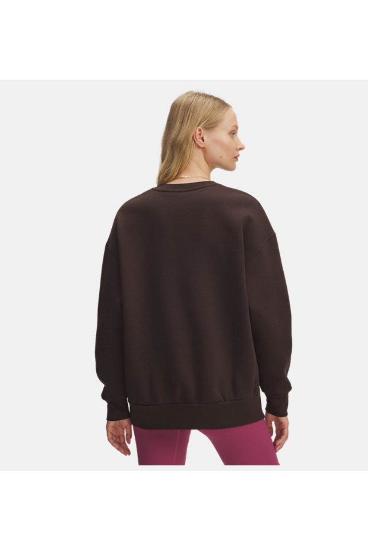Under Armour Icon Fleece Os Crew Kadın Kahverengi Sweatshirt görsel 2