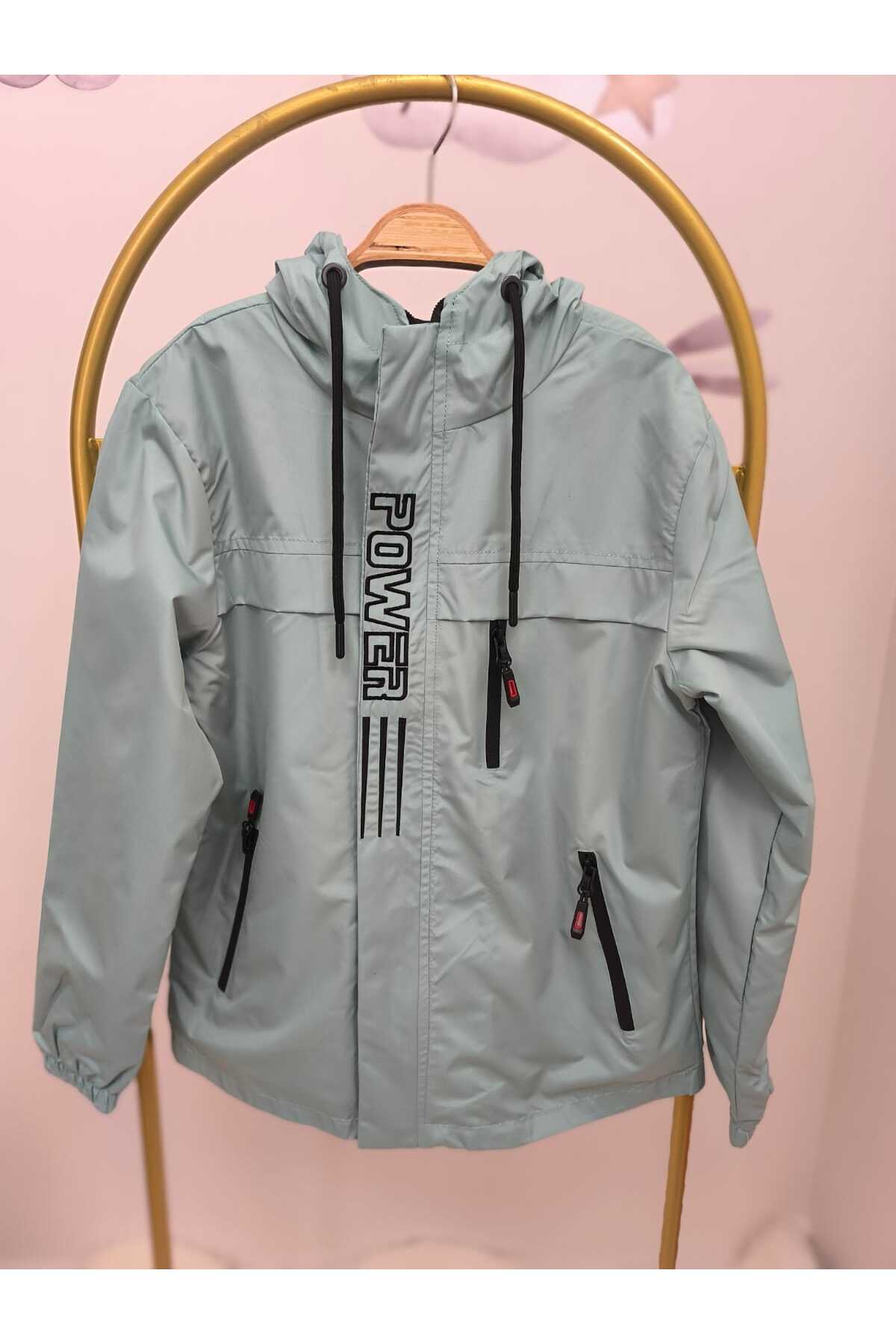 kidsense Erkek Çocuk Kapüşonlu Fermuarlı Cepli Yağmurluk fotoğrafı 3 (önizleme)