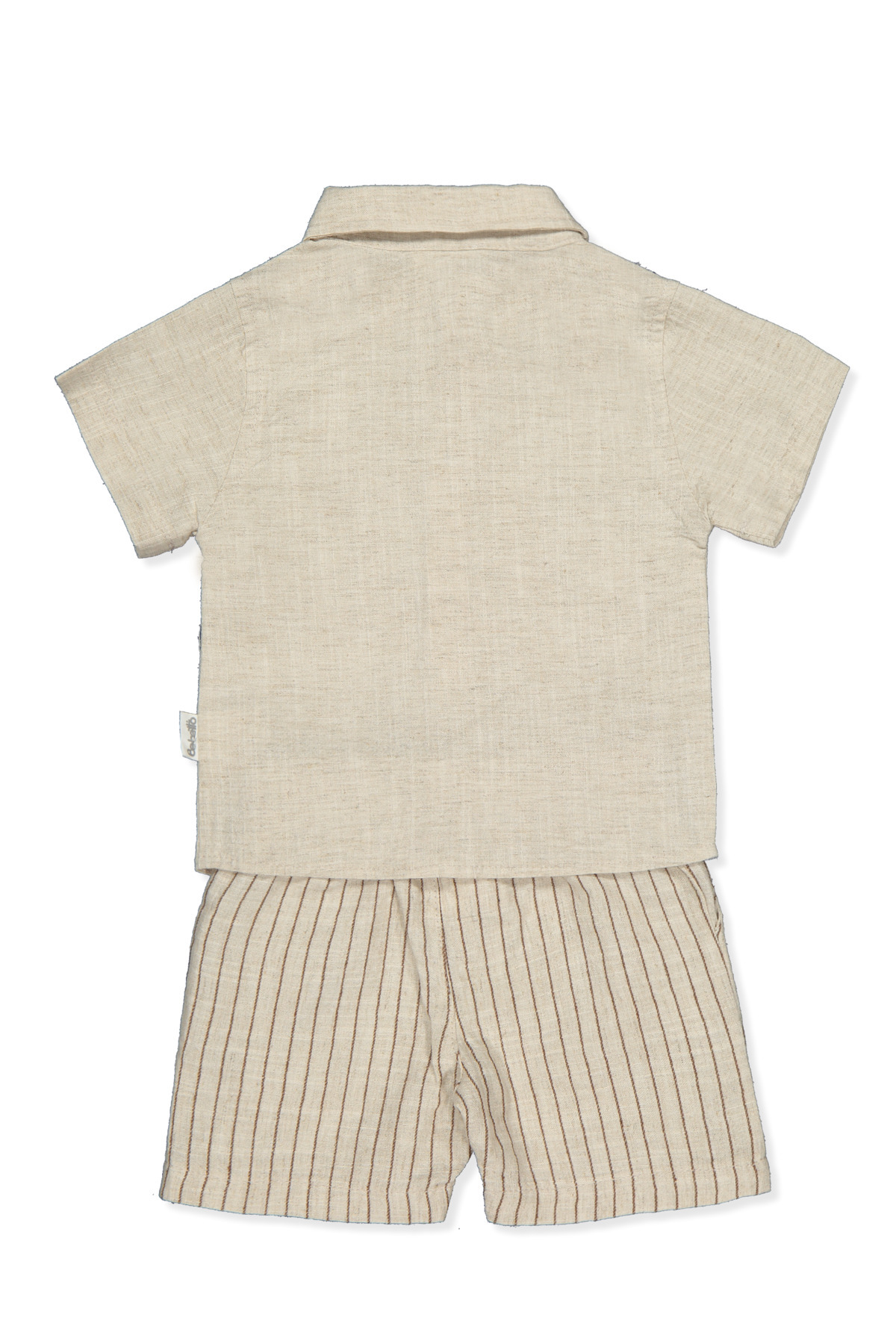 Bebetto DOKUMA ŞORT 2Lİ TAKIM (COOL AND STYLISH) BEJ fotoğrafı 2 (önizleme)