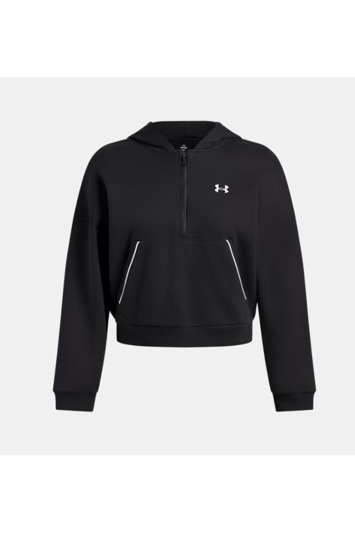 Under Armour Kadın UA Rival Fleece Piped Yarım Fermuarlı Kapüşonlu Sweatshirt 6003707-005 görsel 3