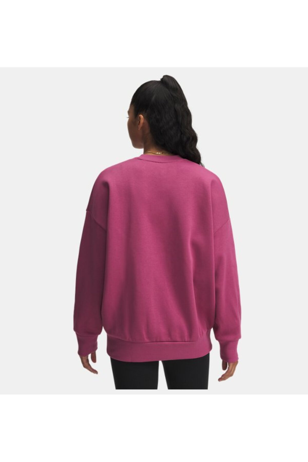 Under Armour Kadın UA Rival Fleece Oversized Bisiklet Yaka Sweatshirt 1386463-659 görsel 2
