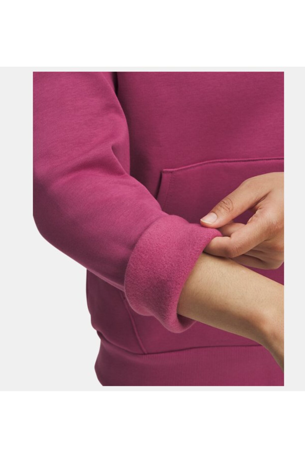 Under Armour Kadın UA Rival Fleece Shimmer Kapüşonlu Sweatshirt 6003710-659 görsel 3