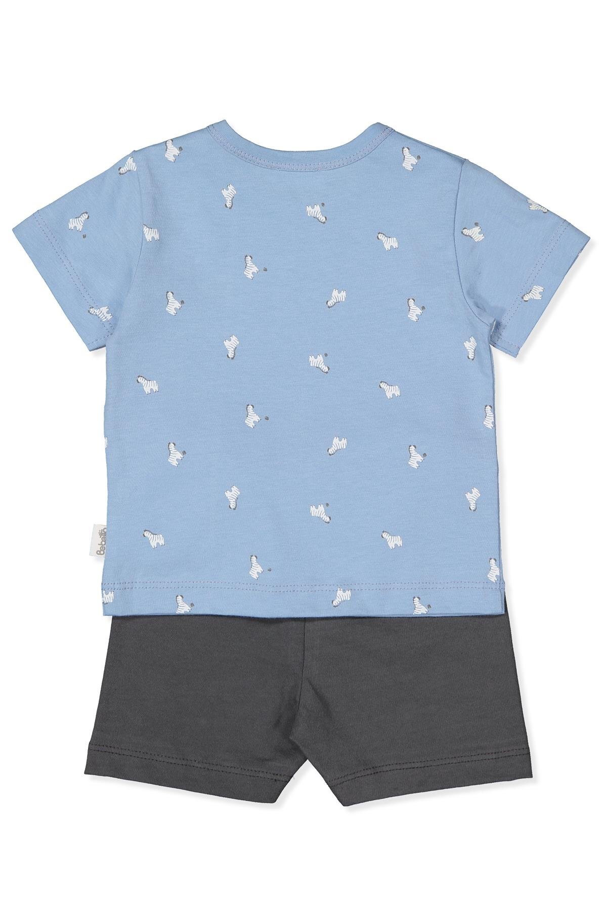 Bebetto SÜPREM ŞORT 2Lİ TAKIM (WALKING ZEBRAS) MAVİ fotoğrafı 2 (önizleme)