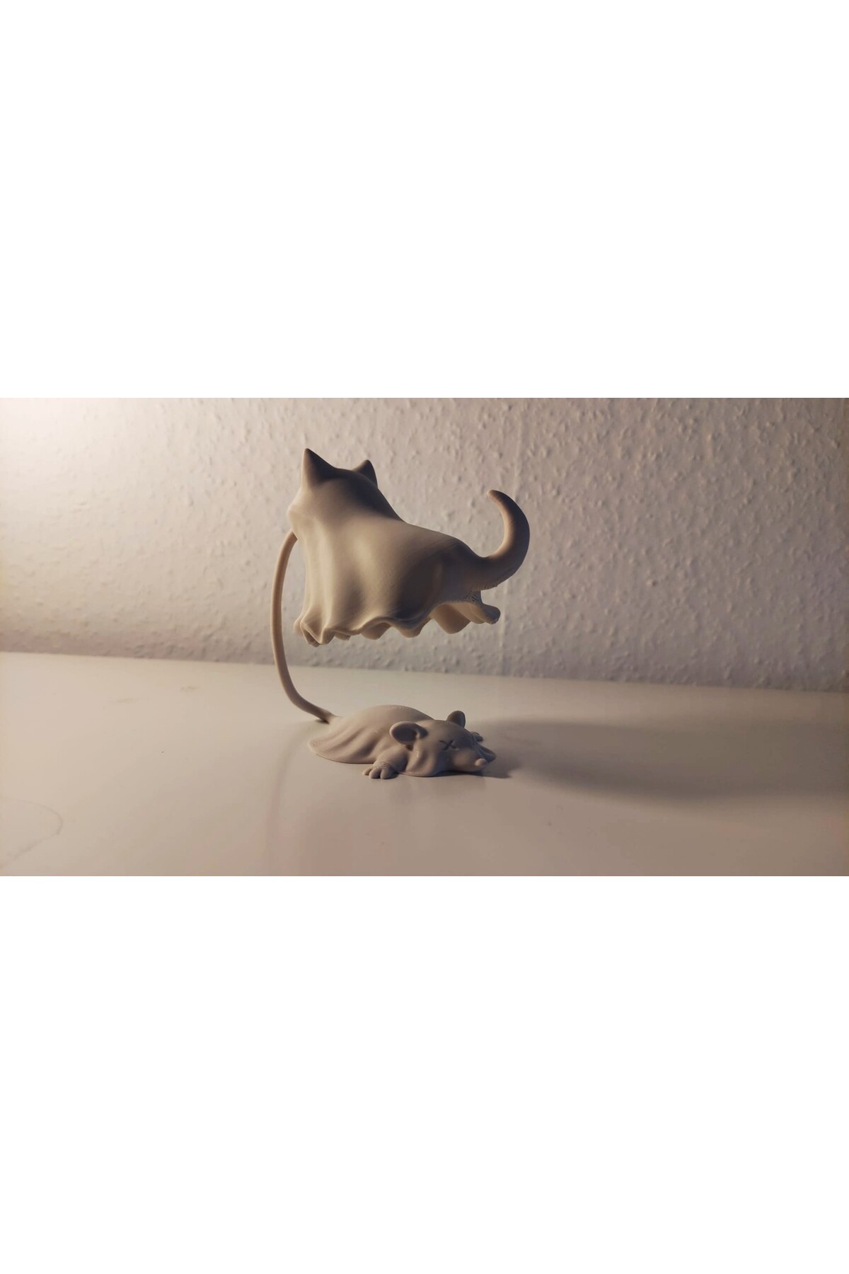 İllüzyon Yaratan Uçan Kedi - Özel Tasarım 3D Baskı - 3D Baskı 14 CM Yükseklik