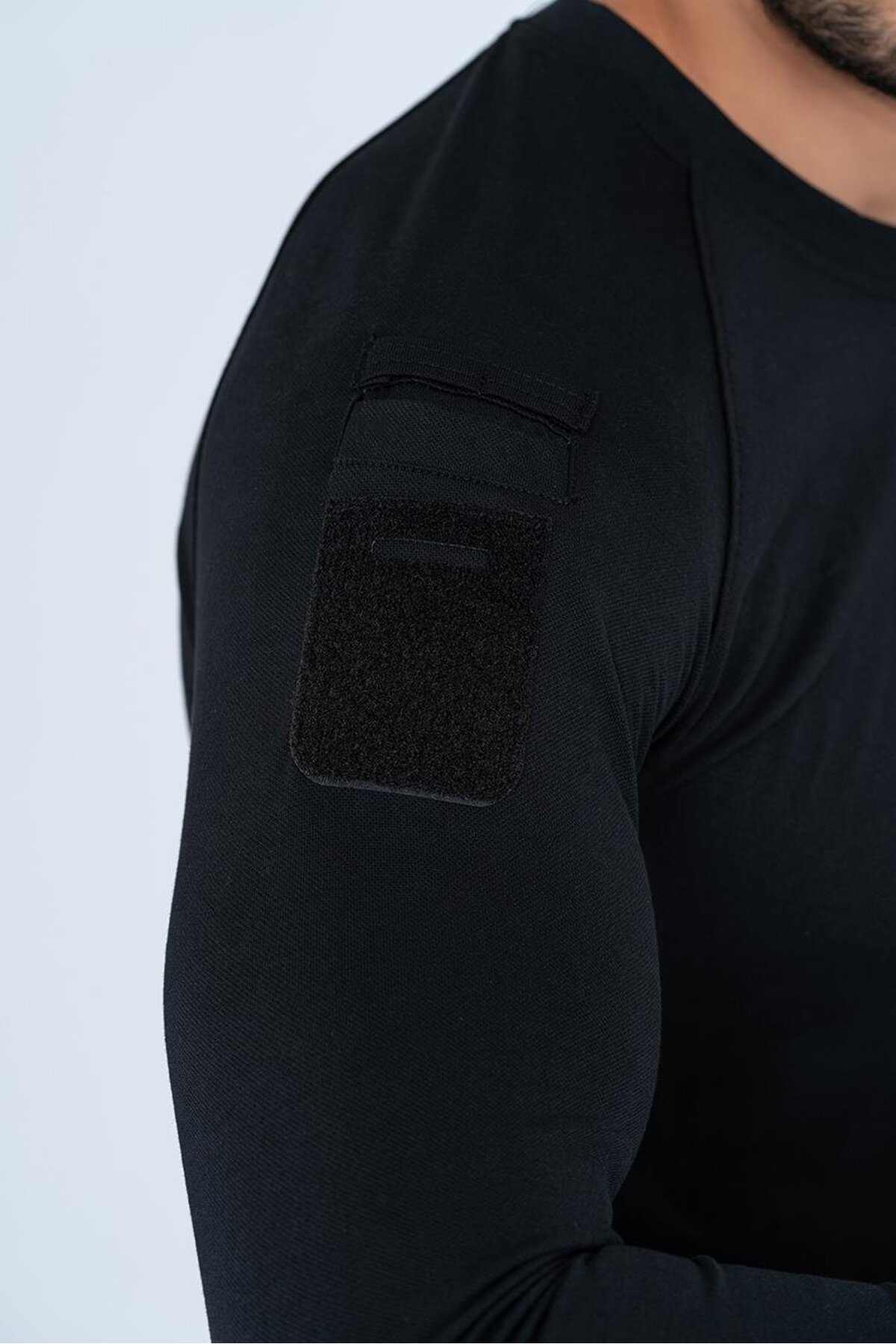 Wolff Combat Tactical Outdoor Pamuklu Tişört Günlük Sıfır Yaka Uzunkol Tişörtü T-Shirt - 801 görsel 4