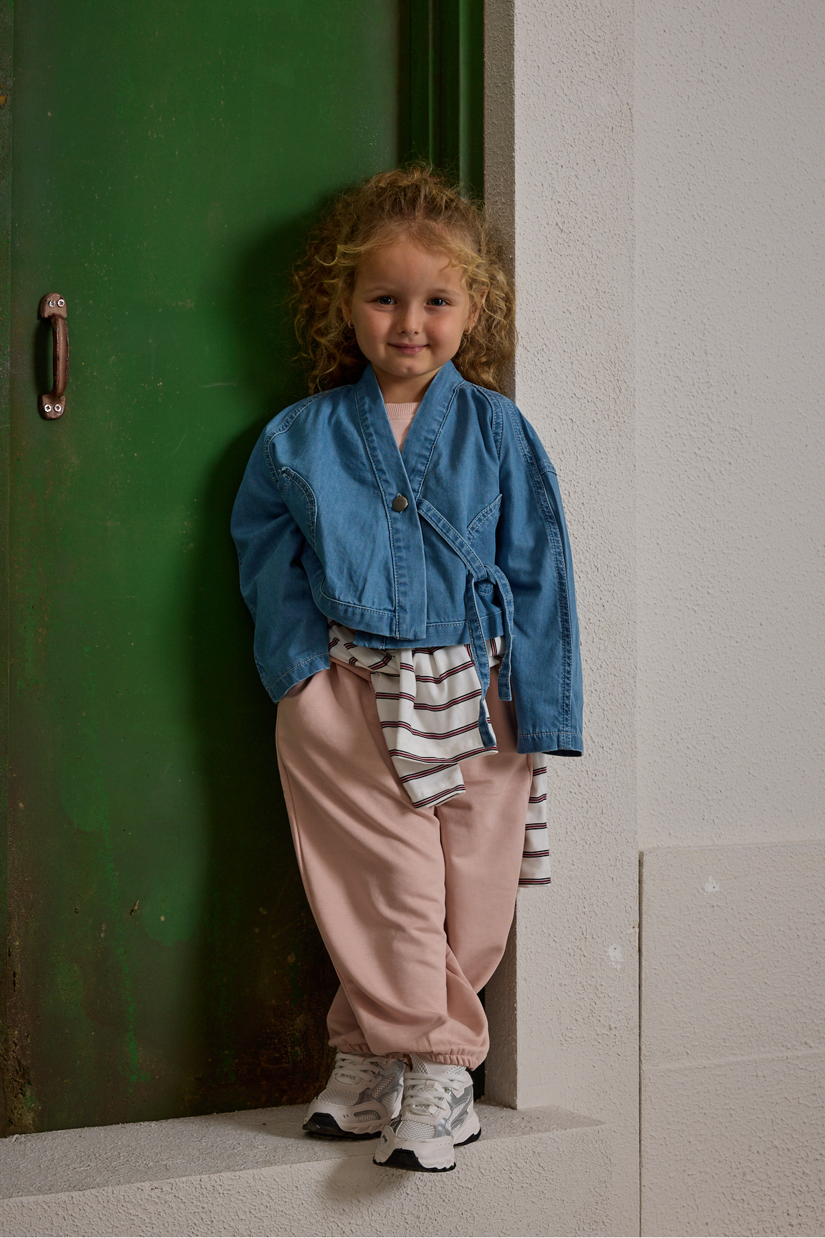 Fahhar Kids Denim Kimono Ceket Açık mavi fotoğrafı 4 (önizleme)