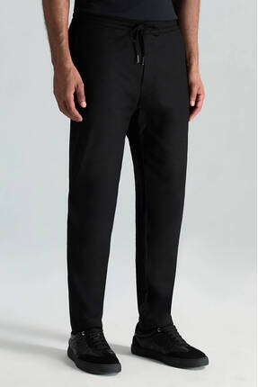Hemington Pamuk Karışım Relax Fit Jogger Siyah Chino Pantolon