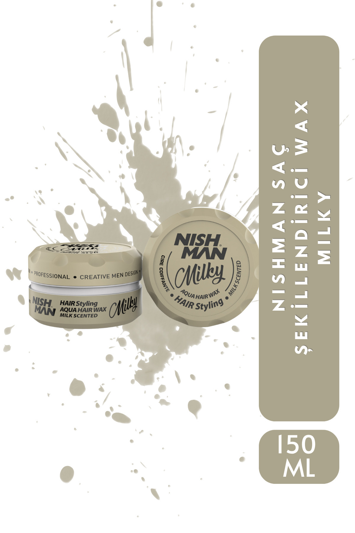 NISHMAN SAÇ ŞEKİLLENDİRİCİ PARLAK WAX MILKY — NPWM