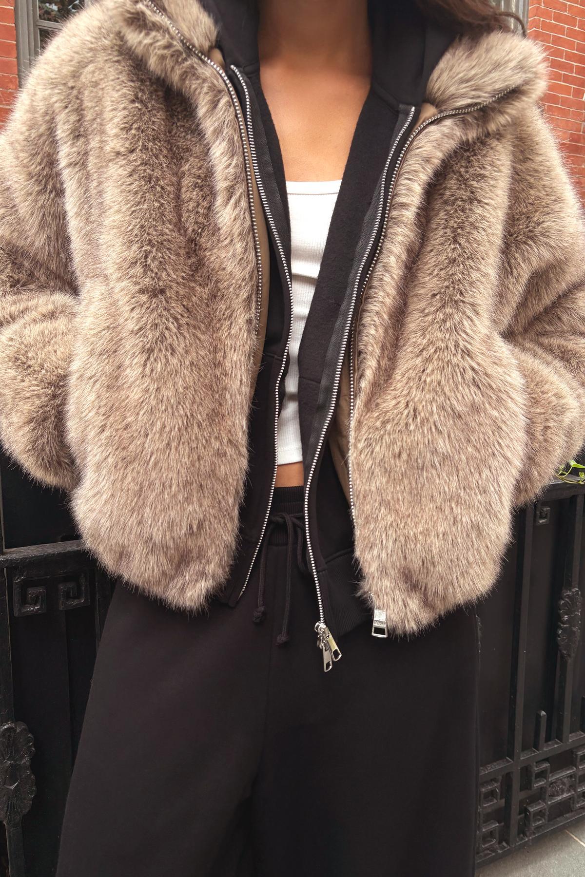 Bershka  Suni kürk efektli ceket - Görsel 3