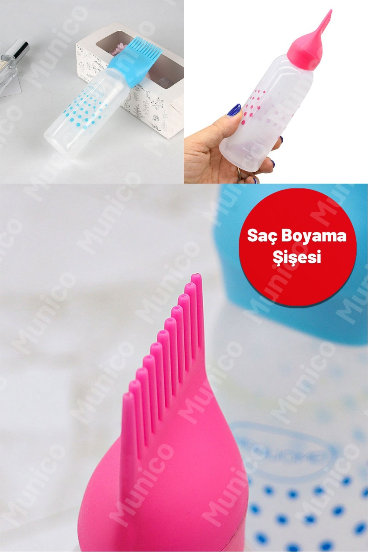Saç Bakım Şişesi – Taraklı Uçlu, Kolay Kavranabilir | Evde Profesyonel Uygulama İçin İdeal Tasarım — TAH318E — تصویر 7 از 7