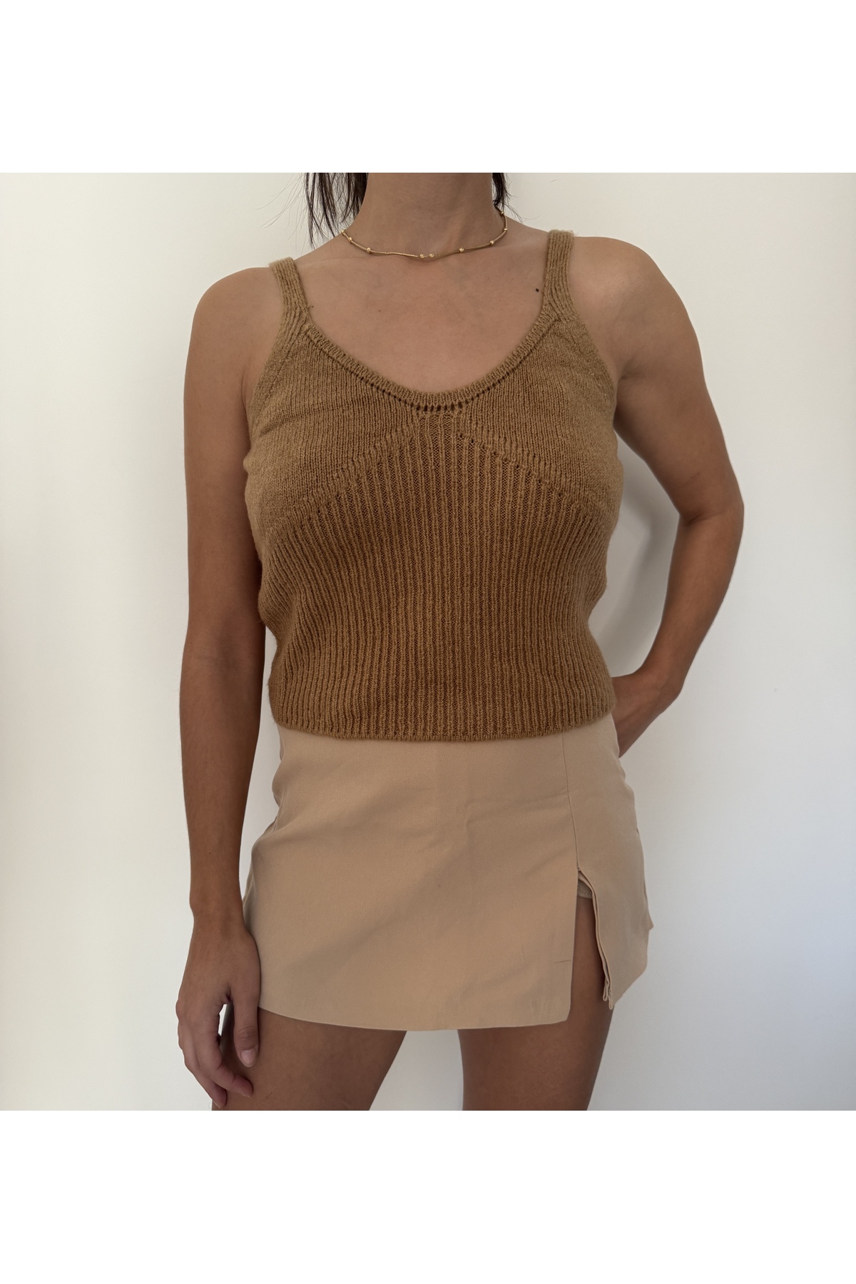 yoe butik  İkili Atlet-Hırka Örgü Takım - Görsel 5