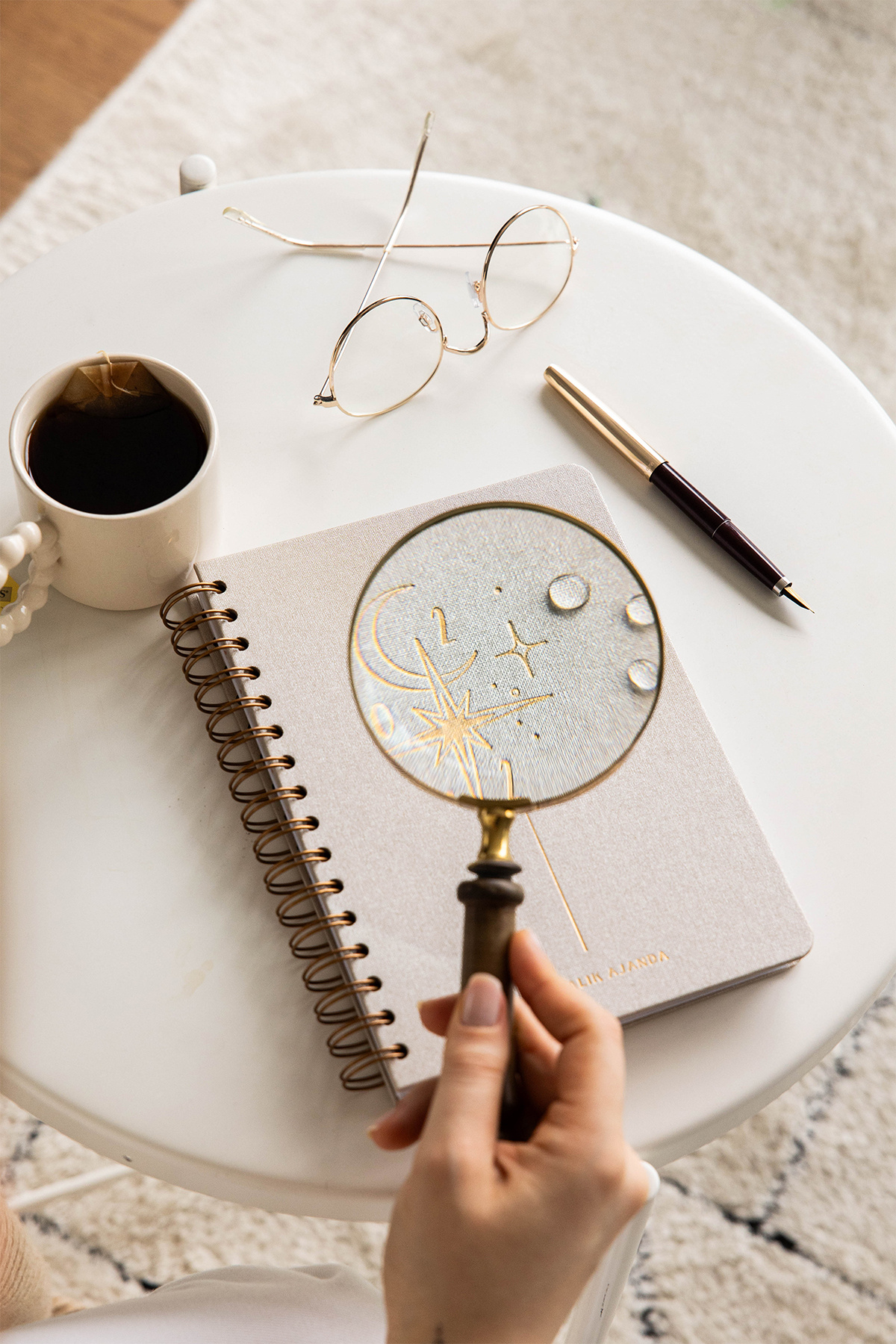 PAPERORA 2026 Spiralli A5 Haftalık Ajanda – Kir ve Suya Dayanıklı Sert Kapak - Bej