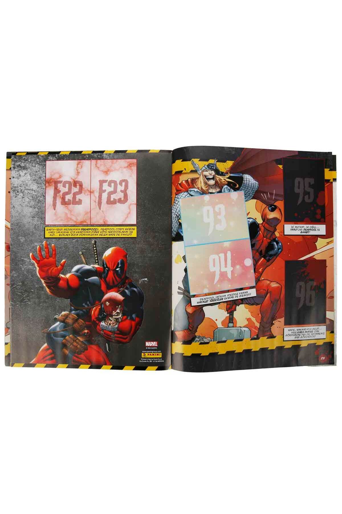 hediyecik Panini Marvel Deadpool Sticker Çıkartma Koleksiyonu Albümü ( 8 Sticker +2 Kart) fotoğrafı 4 (önizleme)