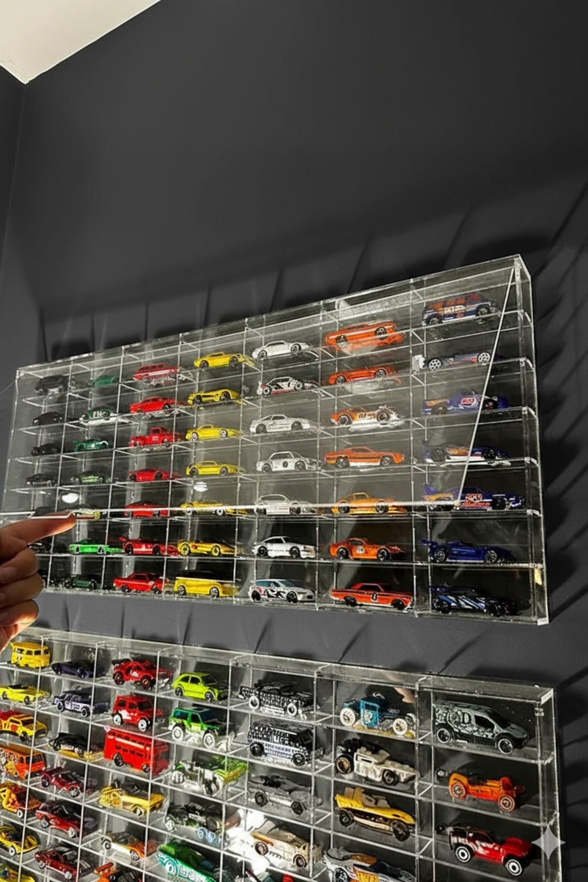 TIVIVOR Orjinal 49’lu Kapaklı Sergileme Rafı 1:64 Ölçek Diecast, Koleksiyon Araba Standı (PREMİUM)